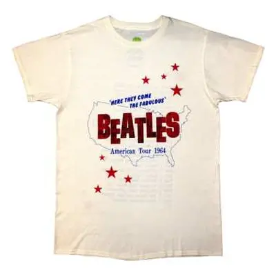 The Beatles Unisex T-shirt: American Tour '64 (natural) (back Print) (xx-large) XXL