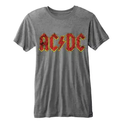 Ac/dc Unisex T-shirt: Classic Logo (burnout) (small) S