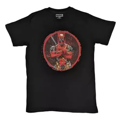 Marvel Comics Unisex T-shirt: Deadpool Arms Crossed (large) L