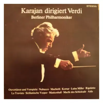 VG+ | VG+ LP Berliner Philharmoniker: Karajan Dirigiert Verdi (Ouvertüren Und Vorspiele)