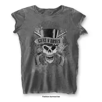 Guns N' Roses Ladies T-shirt: Faded Skull (burnout) (xx-large) XXL