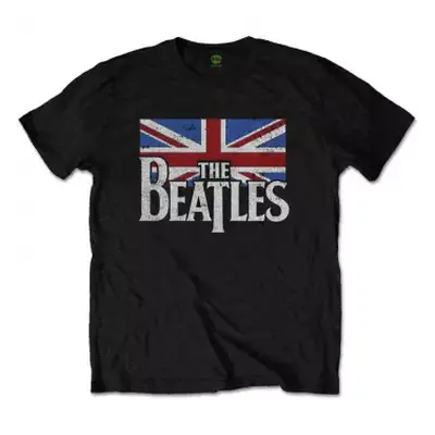 The Beatles Kids T-shirt: Dop T Logo & Vintage Flag (11-12 Years) 11-12 let