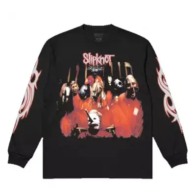 Slipknot Unisex Long Sleeve T-shirt: Spit It Out (back & Sleeve Print) (medium) M