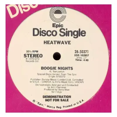 LP Heatwave: Boogie Nights / Too Hot To Handle