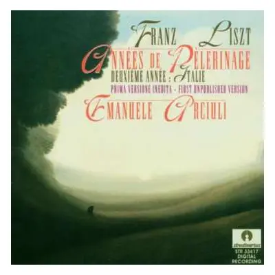 CD Franz Liszt: Années De Pèlerinage