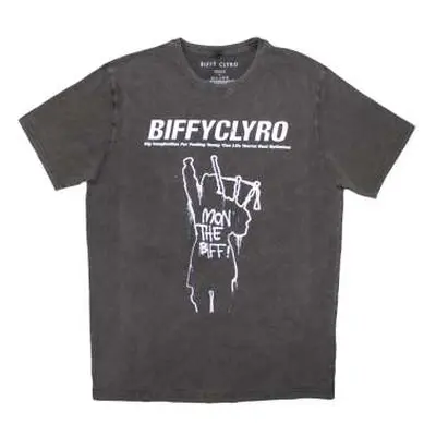 Biffy Clyro Unisex Stone Wash T-shirt: Big Imagination (charcoal Grey) (x-large) XL