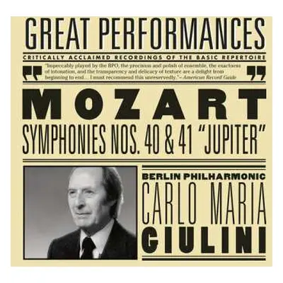 CD Giulini / Mozart / Bpo: Symphony 40 & 41: Jupiter