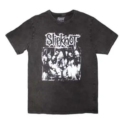 Slipknot Unisex Stone Wash T-shirt: Album Splatter (charcoal Grey) (back Print) (small) S