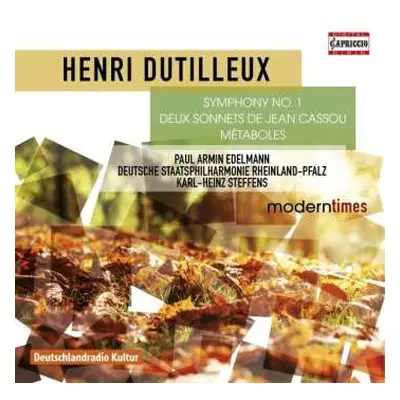 CD Dutilleux / German State Philharmonic Rheinland: Symphony No. 1 - Deux Sonnets De Jean Cassou