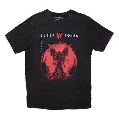 Sleep Token Unisex Stone Wash T-shirt: Take Me Back To Eden (black) (large) L