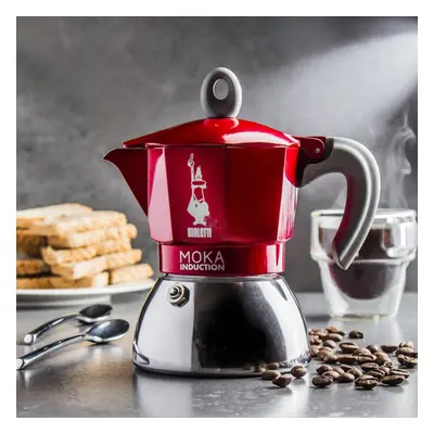 Bialetti New Moka Indukce 4 porce červená