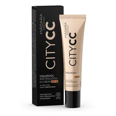 MÁDARA CC krém SPF 15 Medium Citycc (Hyaluronic Anti-Pollution CC Cream) 40 ml