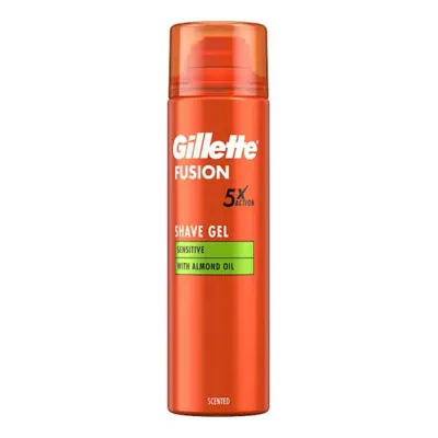 Gillette Gel na holení Fusion Sensitive Almond Oil (Shave Gel) 200 ml