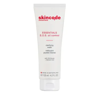 Skincode Jemný čisticí pleťový gel Essentials (S.O.S. Oil Control Clarifying Wash) 125 ml