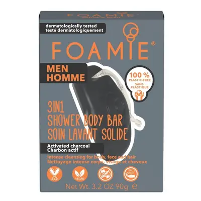 Foamie Pánská sprchová péče na obličej, tělo a vlasy What A Man (3 in 1 Shower Body Bar) 90 g