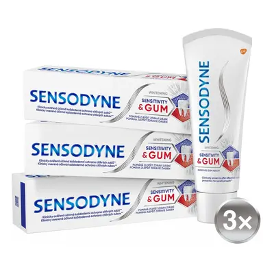 Sensodyne Zubní pasta Sensitivity & Gum Whitening Trio 3 x 75 ml