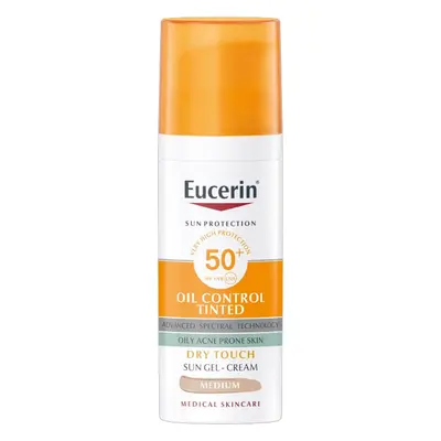 Eucerin Ochranný tónovací a matující gelový krém na obličej SPF 50+ Sun (Oil Control Tinted Sun 