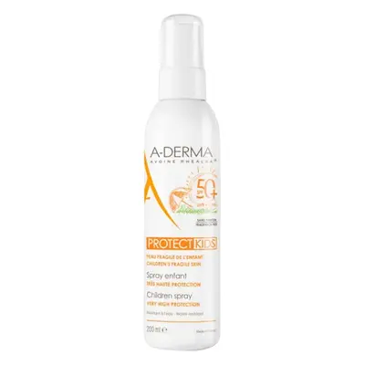 A-DERMA Ochranný opalovací sprej pro děti SPF 50+ Protect Kids (Very High Protection Children Sp