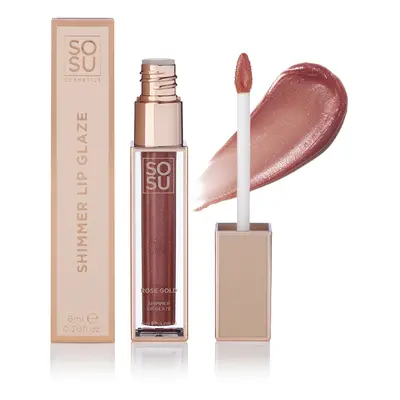 SOSU Cosmetics Lesk na rty Shimmer (Lip Glaze) 6 ml Rose Gold