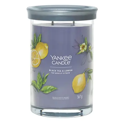 Yankee Candle Aromatická svíčka Signature tumbler velký Black Tea & Lemon 567 g