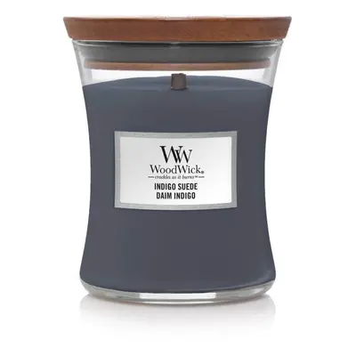 WoodWick Vonná svíčka váza střední Indigo Suede 275 g