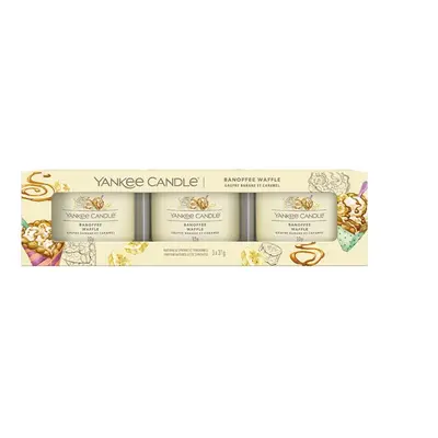 Yankee Candle Sada votivních svíček ve skle Banoffee Waffle 3 x 37 g