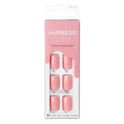 KISS Samolepící nehty imPRESS Color Pretty Pink 30 ks