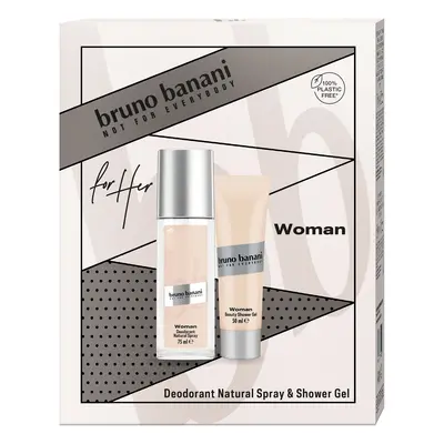 Bruno Banani Woman - deodorant s rozprašovačem 75 ml + sprchový gel 50 ml