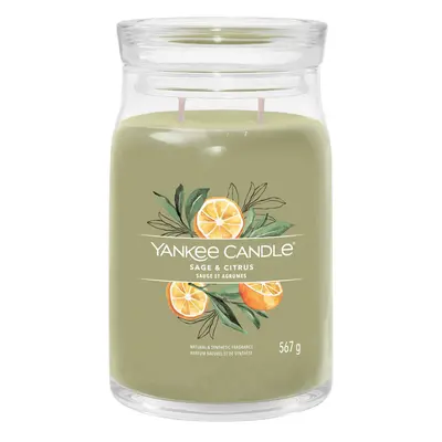 Yankee Candle Aromatická svíčka Signature sklo velké Sage & Citrus 567 g