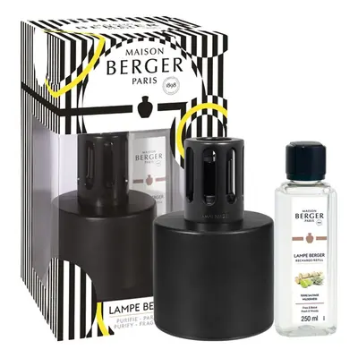 Maison Berger Paris Dárková sada katalytická lampa Illusion černá 250 ml + náplň Divočina Wilder