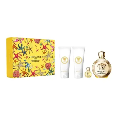 Versace Eros Pour Femme - EDP 100 ml + sprchový gel 100 ml + tělové mléko 100 ml + EDP 5 ml