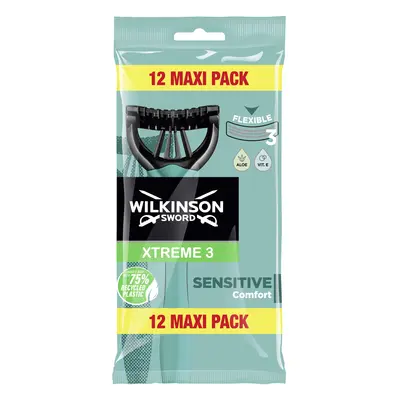 Wilkinson Sword Jednorázový holicí strojek pro muže Wilkinson Xtreme3 Sensitive Comfort 12 ks