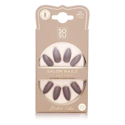 SOSU Cosmetics Umělé nehty Nudist (Salon Nails) 24 ks