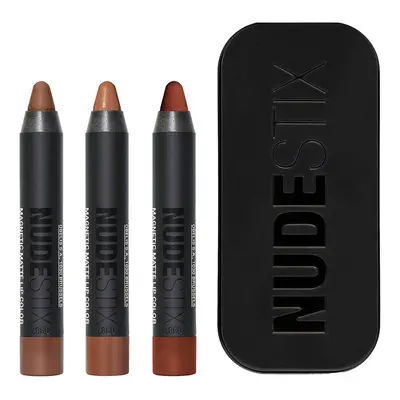 Nudestix Dárková sada dekorativní kosmetiky na rty 90`s Nude Lips Mini 3 ks