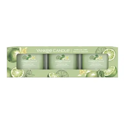 Yankee Candle Sada votivních svíček ve skle Vanilla Lime 3 x 37 g