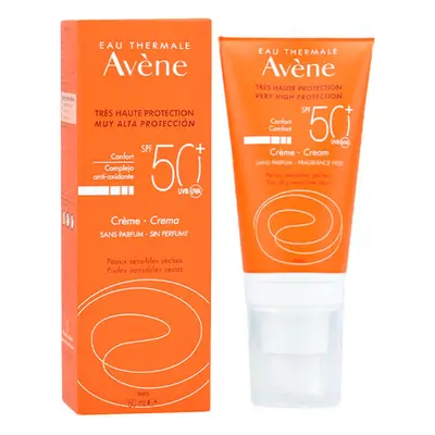 Avène Ochranný pleťový krém pro suchou a citlivou pleť bez parfemace SPF50+ (Very High Protectio