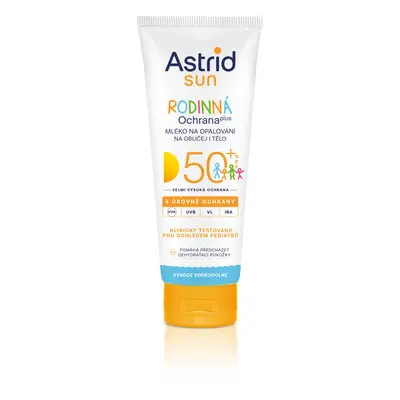 Astrid Rodinné mléko na opalování na obličej a tělo SPF 50+ 250 ml