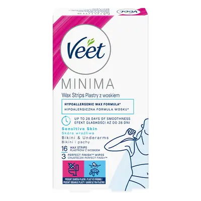 Veet Hypoalergenní voskové pásky bikiny a podpaží Minima 16 ks