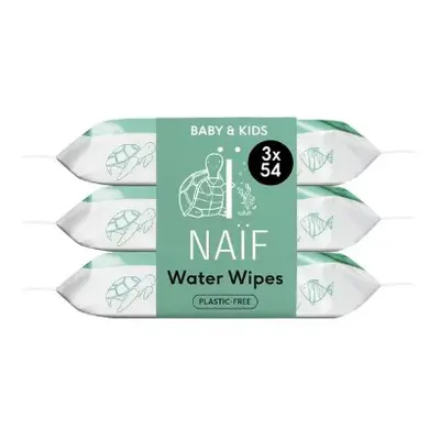 NAÏF Vlhčené ubrousky pro děti a miminka Baby & Kids (Water Wipes) 3 x 54 ks