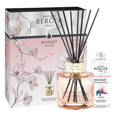 Maison Berger Paris Dárková sada tyčinkový difuzér Bolero růžový + náplň Magnólie 180 ml