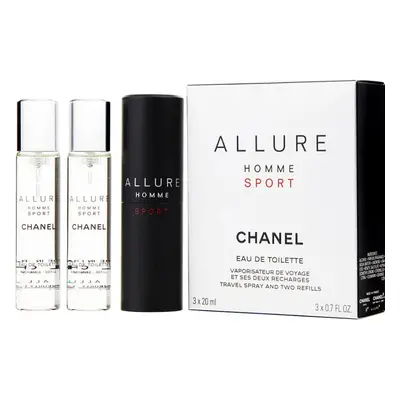 Chanel Allure Homme Sport - EDT 20 ml (plnitelný flakon) + náplň (2 x 20 ml) 60 ml