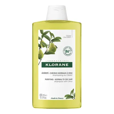 Klorane Šampon pro normální až mastné vlasy Citron (Purifying Shampoo) 400 ml