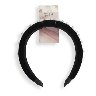 Revolution Čelenka do vlasů Black Pearl (Velvet Headband)