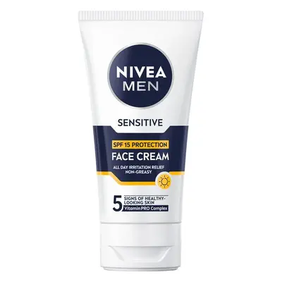 Nivea Ochranný pleťový krém SPF 15 Men Sensitive (Face Cream) 75 ml