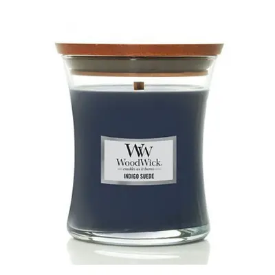 WoodWick Vonná svíčka váza Indigo Suede 85 g