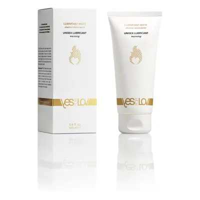 YESforLOV Hřejivý lubrikační gel (Unisex Lubricant Warning) 100 ml