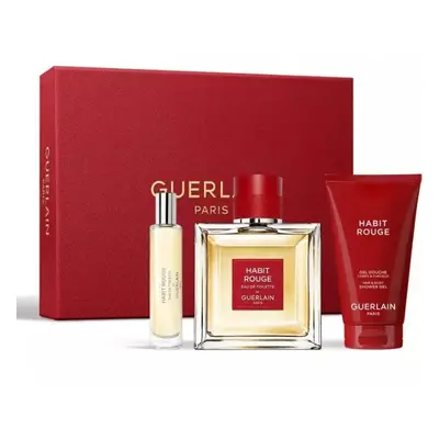 Guerlain Habit Rouge - EDT 100 ml + sprchový gel 75 ml + EDT 10 ml