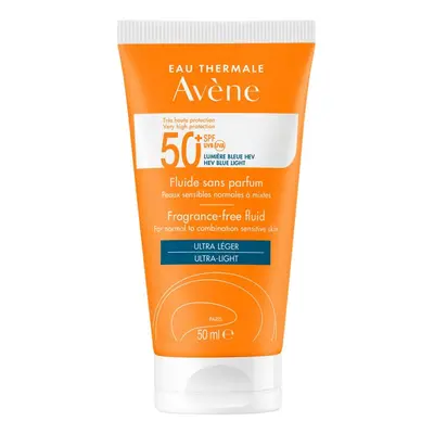 Avène Ochranný fluid pro citlivou, normální až smíšenou pleť SPF 50+ (Fragrance-Free Fluid) 50 m