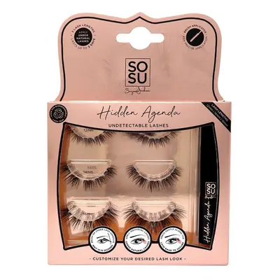 SOSU Cosmetics Trsové umělé řasy 12-16 mm Hidden Agenda (Undetectable Lashes)