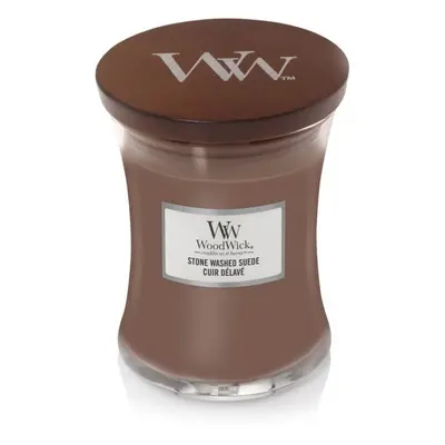 WoodWick Vonná svíčka váza střední Stone Washed Suede 275 g